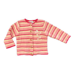 Children's Apparel Girl's 18 Month Crochet Sweater with Flower Embroidery